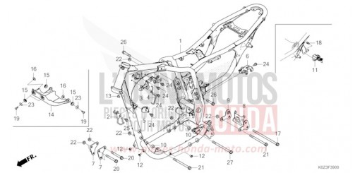 CARROSSERIE DE CHASSIS GB350SS de 2025